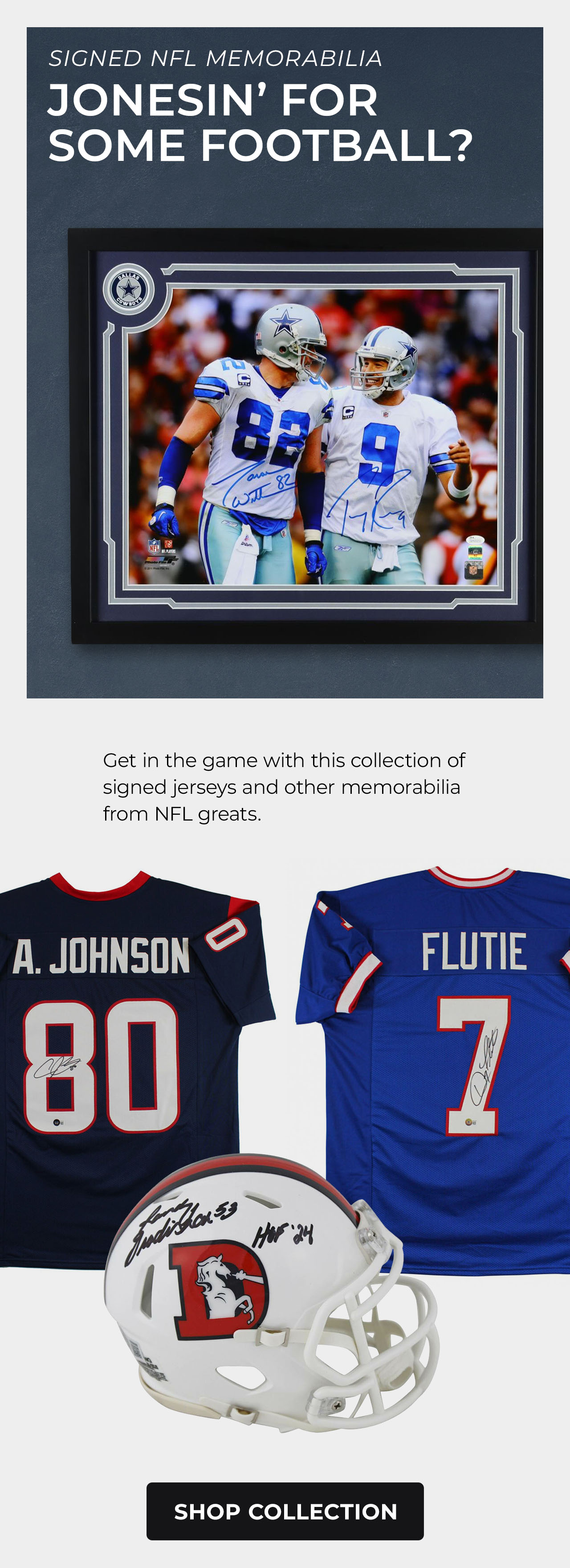 Can O' Corn Signed NFL Memorabilia