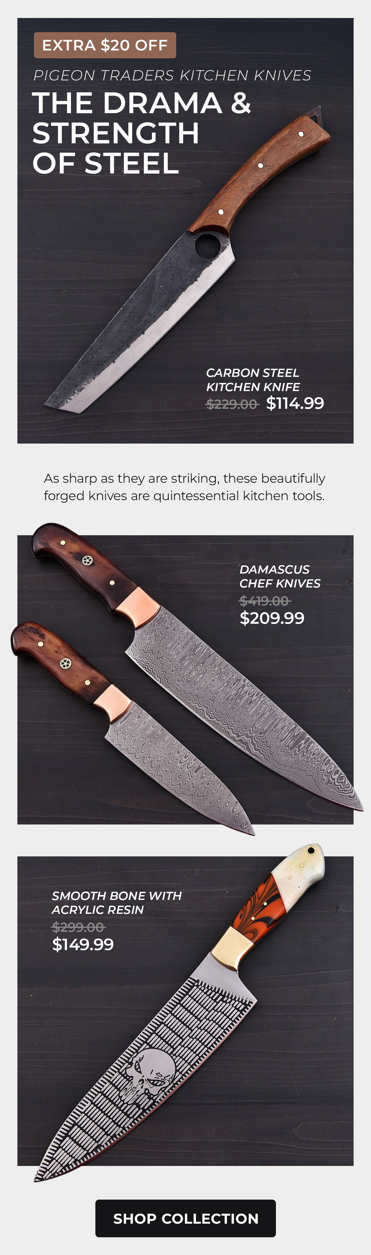 Pigeon Traders Kitchen Knives