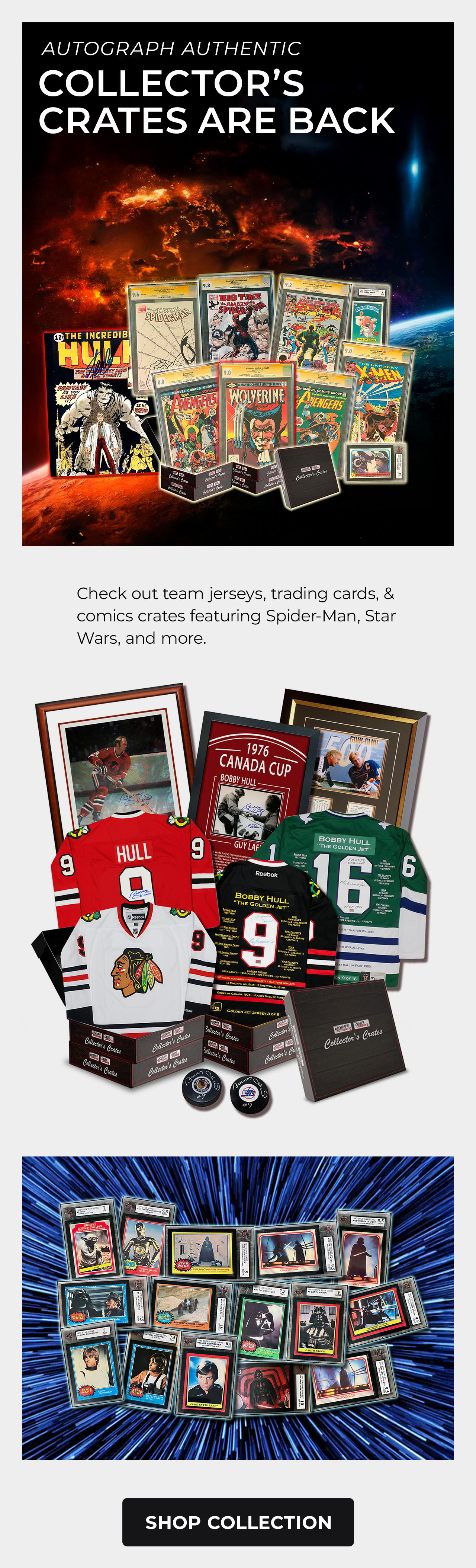 Autograph Authentic Collector's Crates