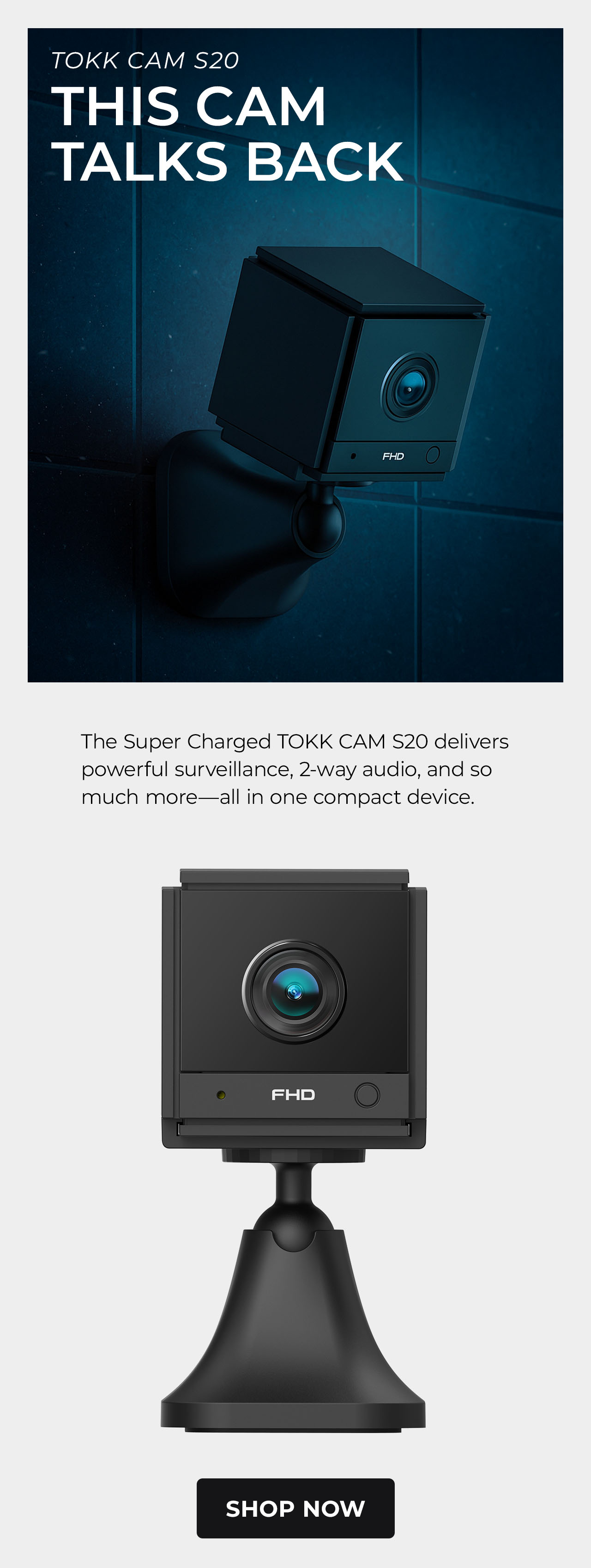 TOKK CAM S20 Compact 2-Way Audio Security Camera
