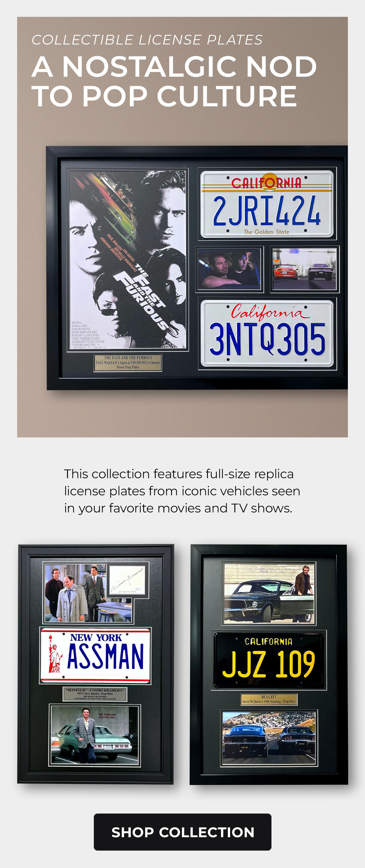 Collectible Signed License Plates