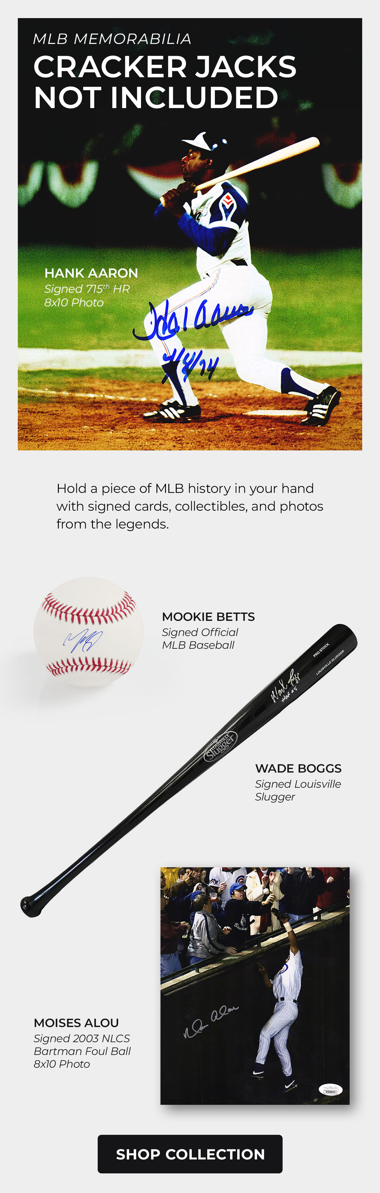 Collectibles From MLB Greats