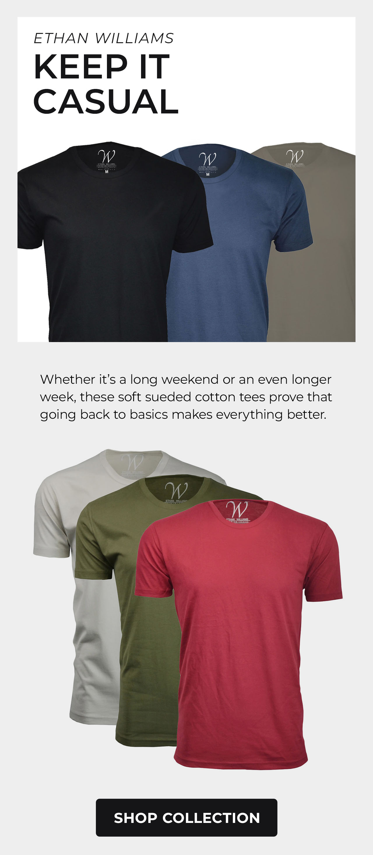 Ethan Williams Sueded Cotton Tees