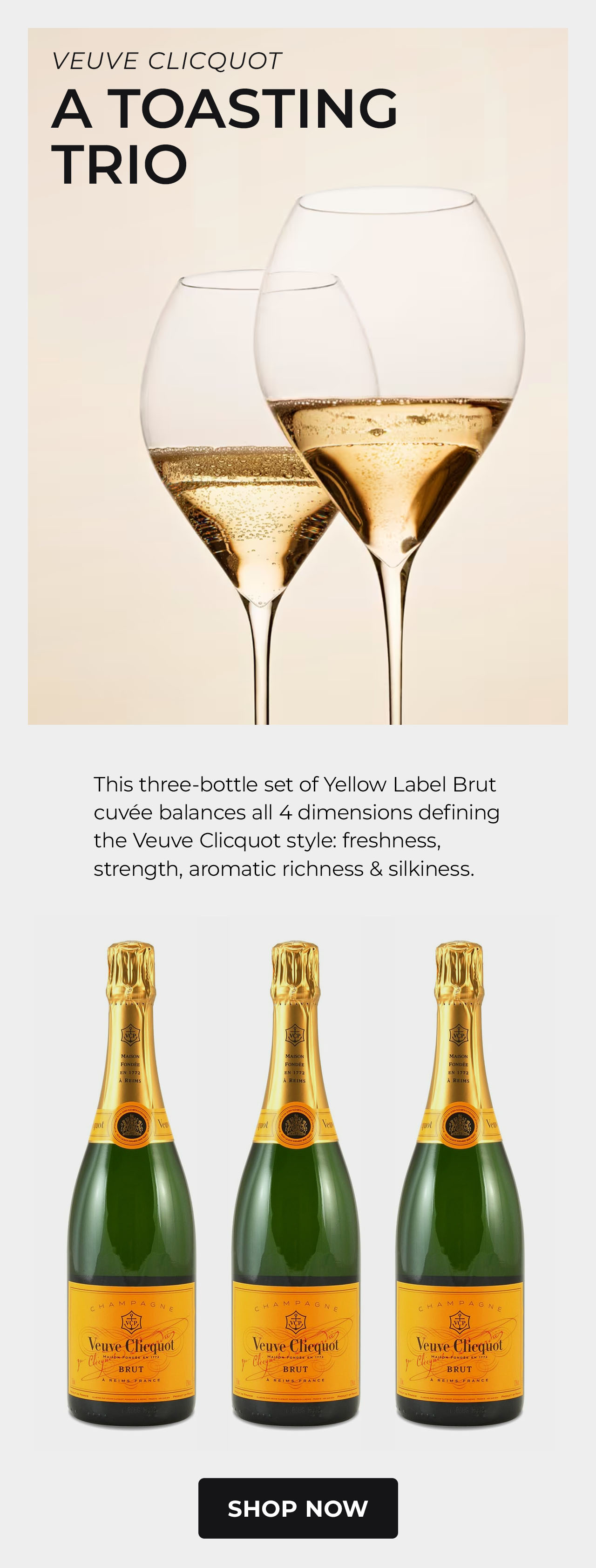 Veuve Clicquot 3 Bottle Set