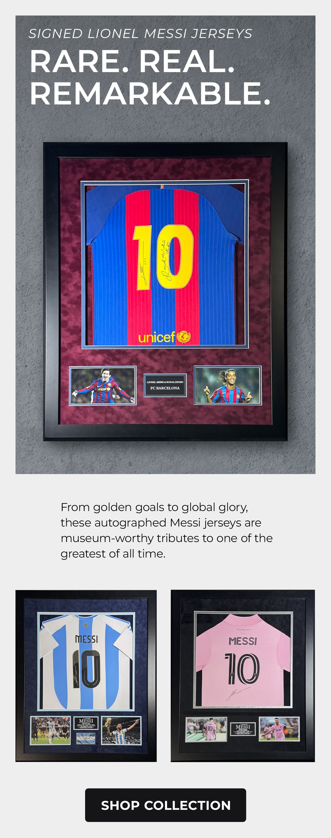 ASG Memorabilia Messi Signed Jerseys