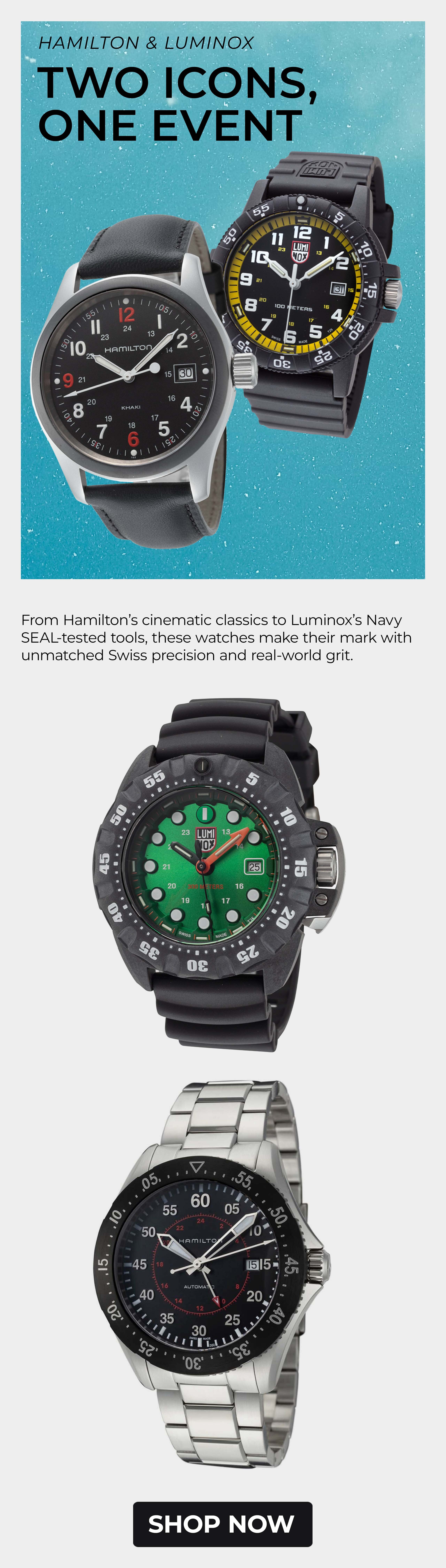 Hamilton & Luminox Timepieces