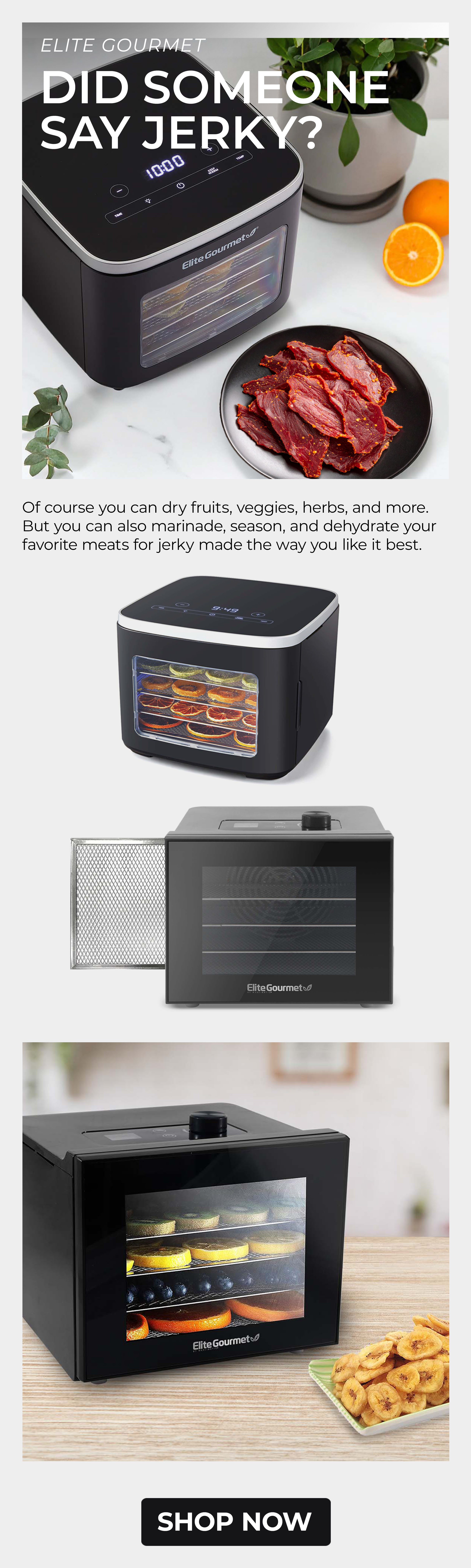 Elite Gourmet Food Dehydrators
