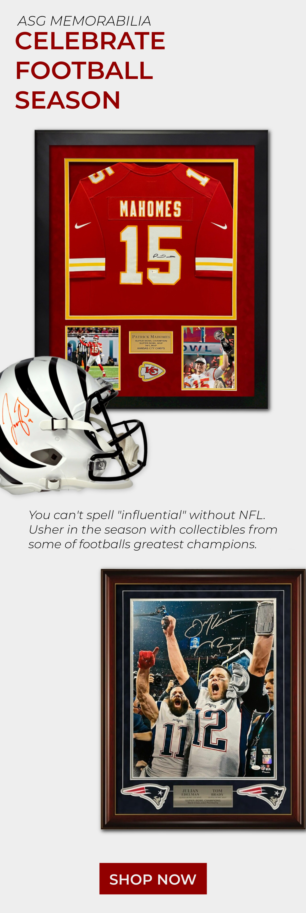 Signed and unsigned football memorabilia