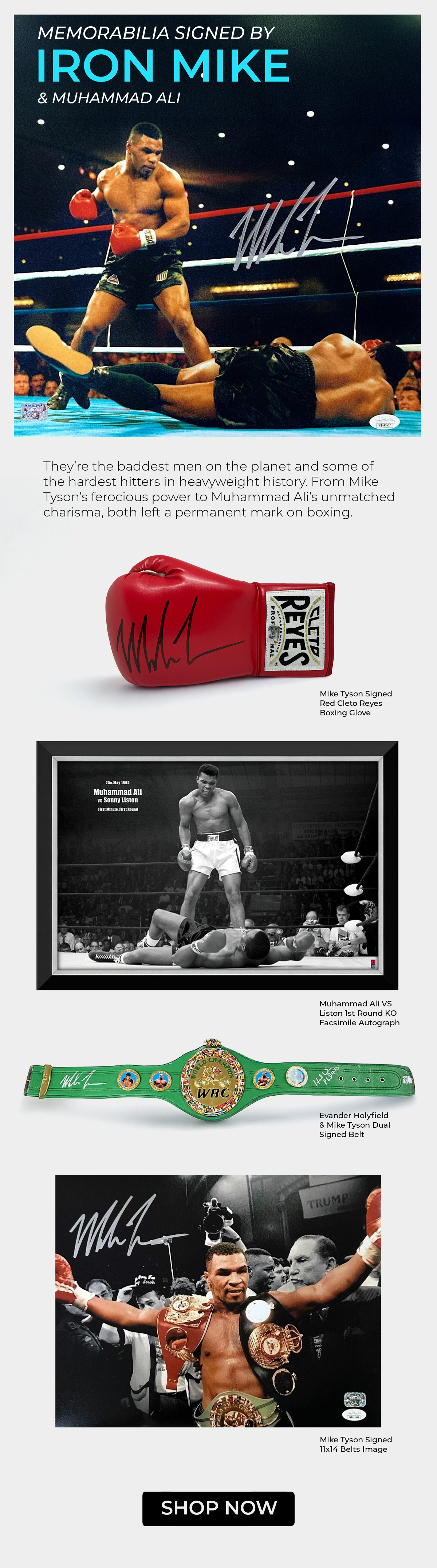 Mike Tyson Signed Memorabilia