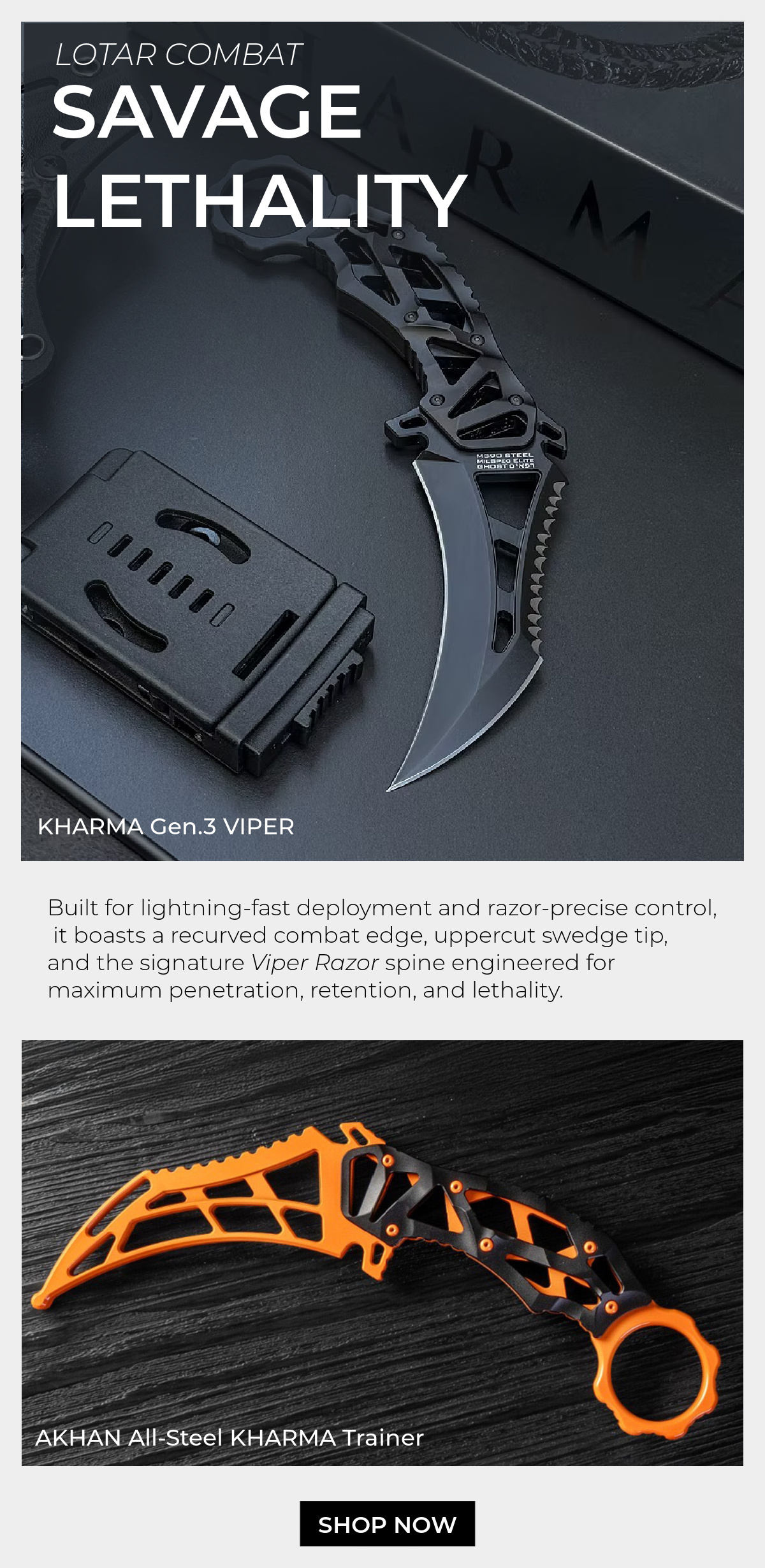 Lotar Combat Viper Knife & Trainer
