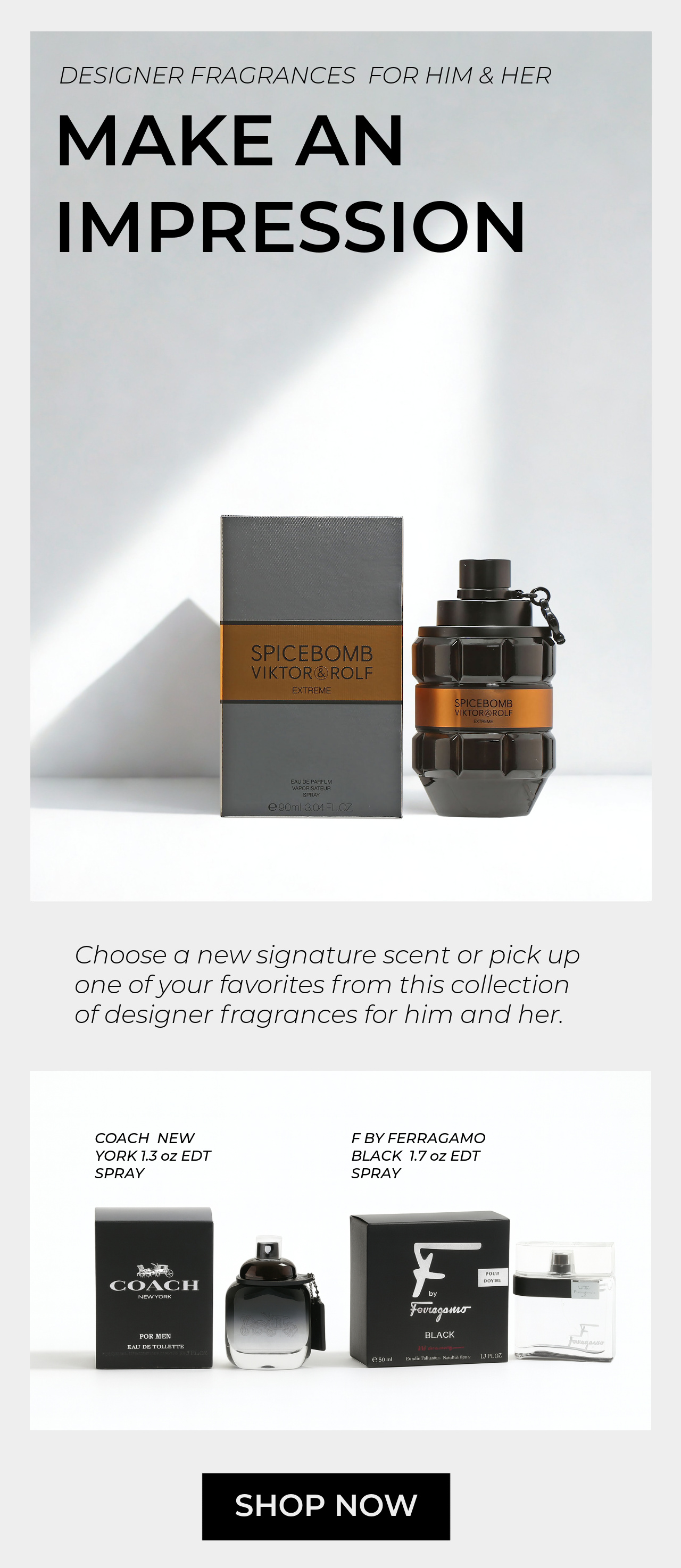 Designer Fragrance For Him & Her