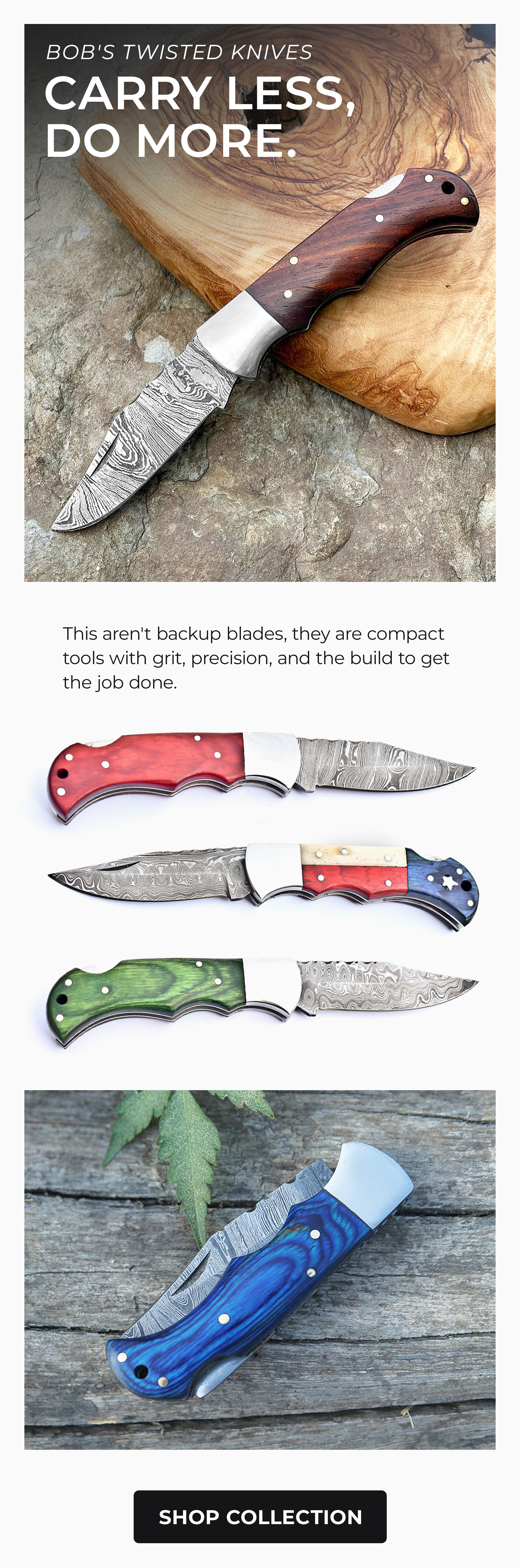 Bob's Twisted Knives Folders