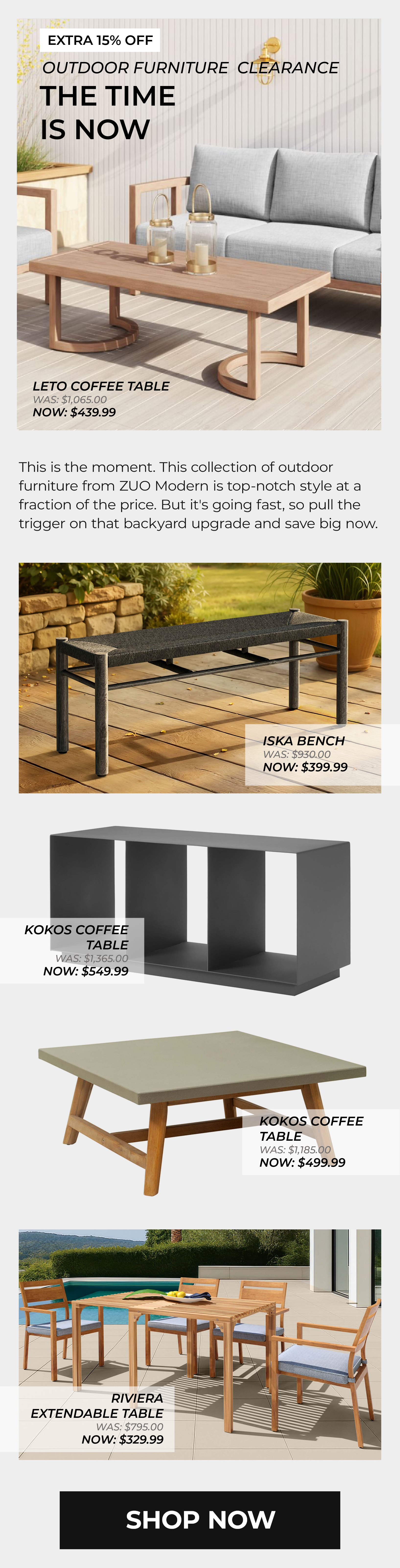 Zuo Modern Outdoor Furniture
