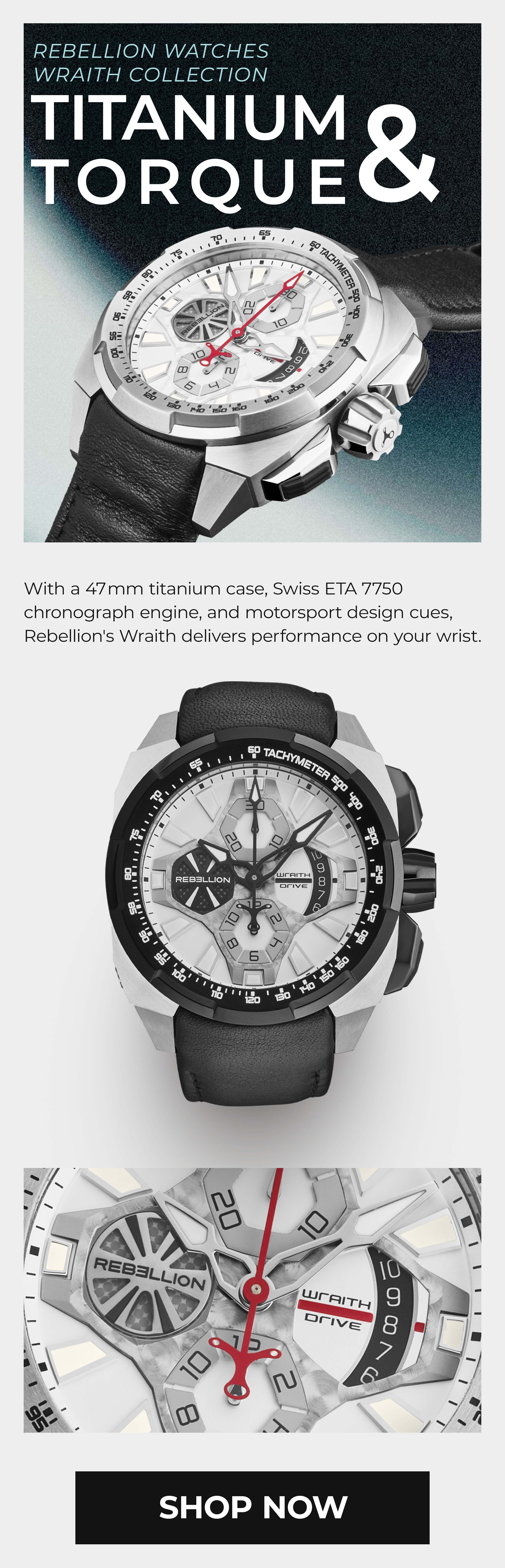 Rebellion Watches Wraith Collection