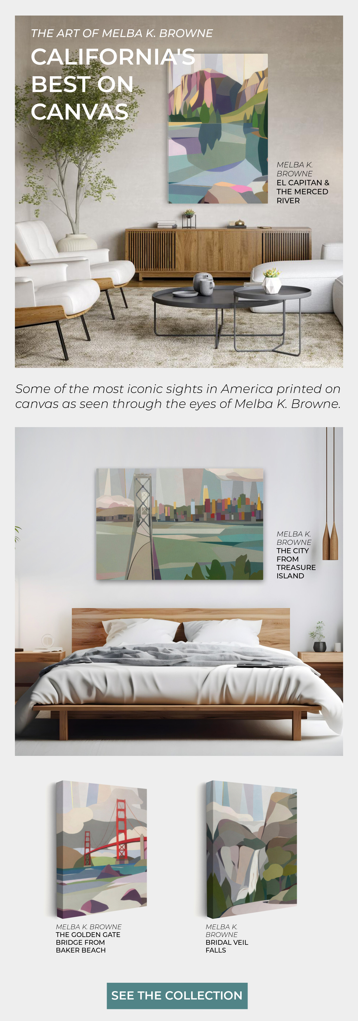 Melba K, Browne Prints On Canvas