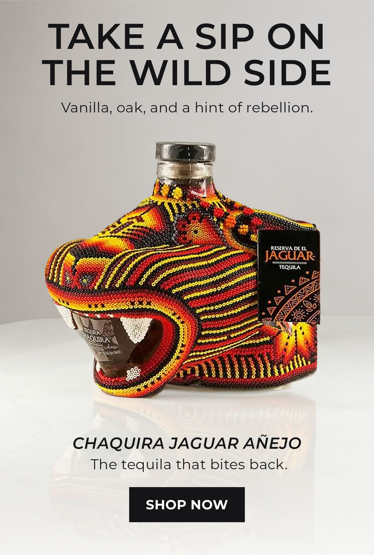 Chaquira Jaguar Añejo Tequila