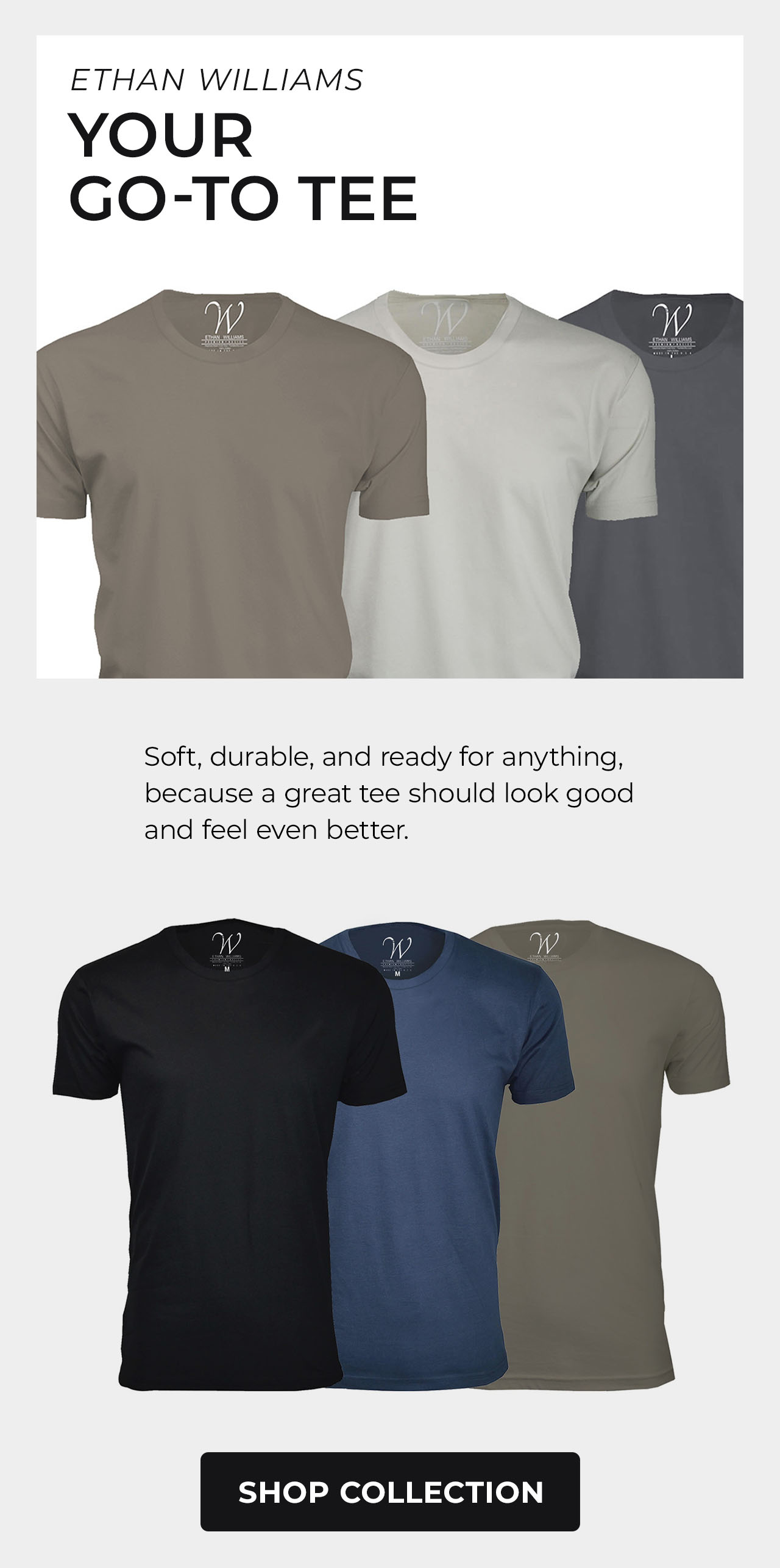 Ethan Williams Sueded Cotton Tees