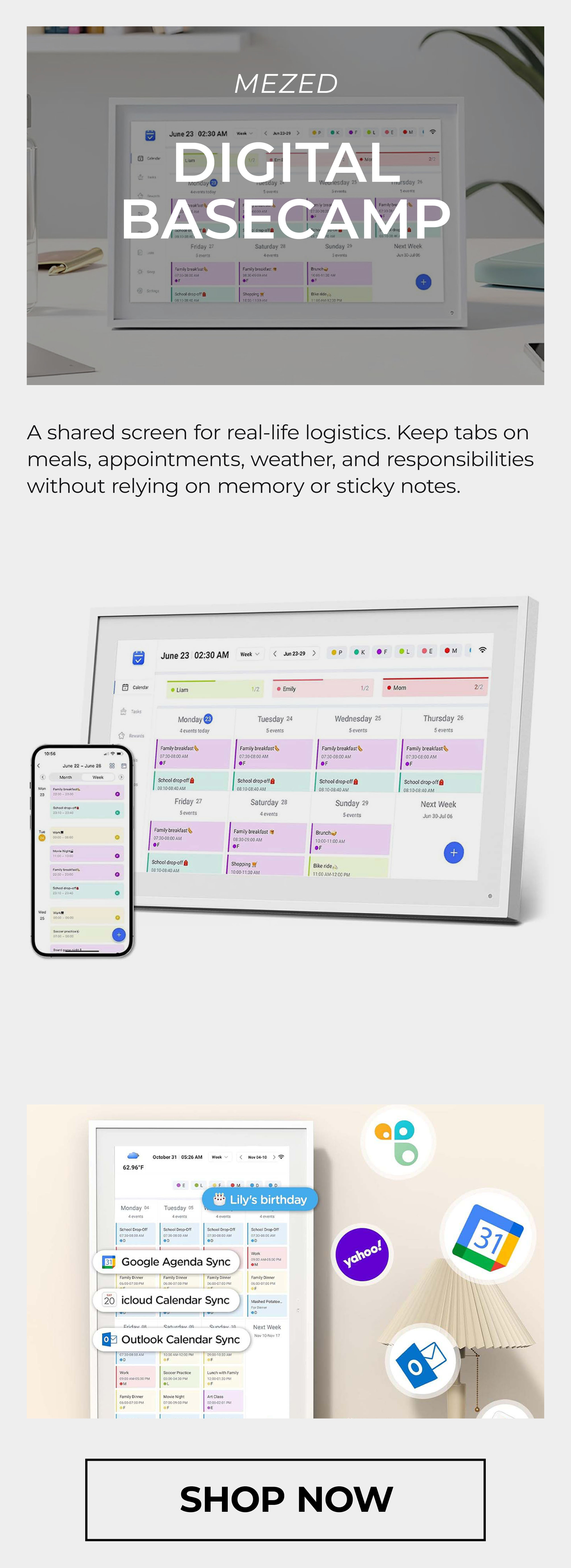 Smart Digital Family Calendar