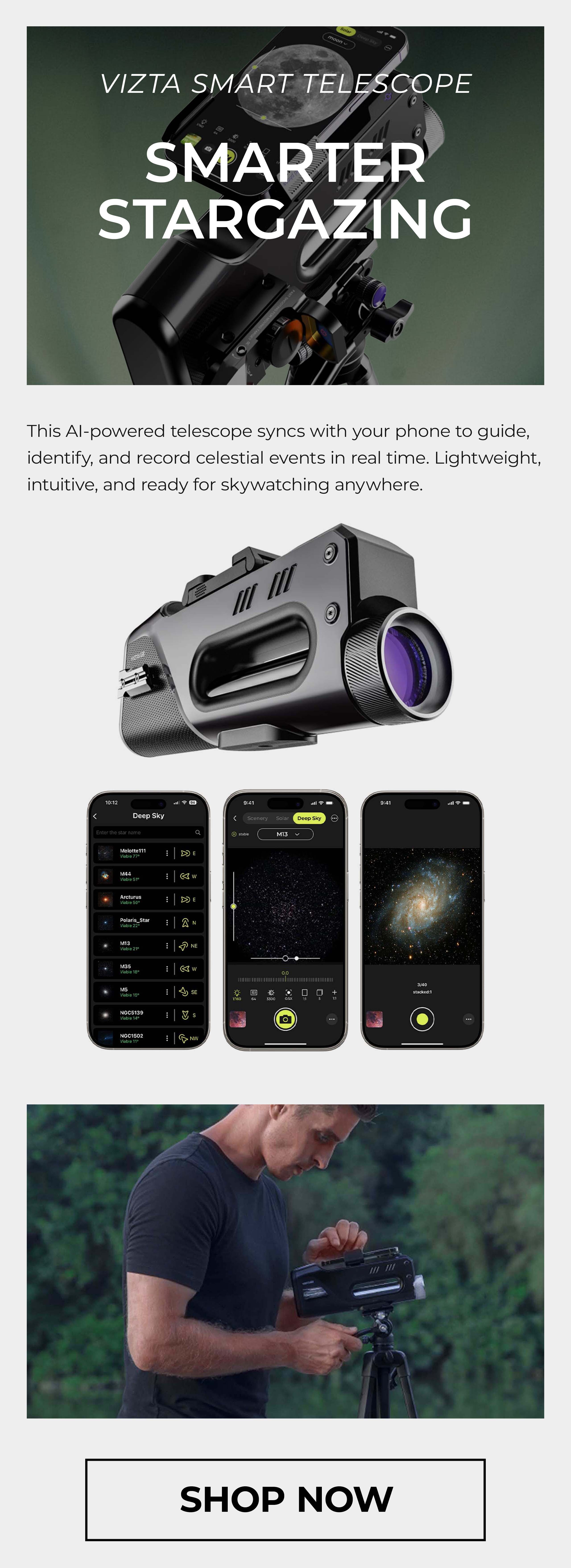 Vizta Lab Smartphone-based AI Telescope