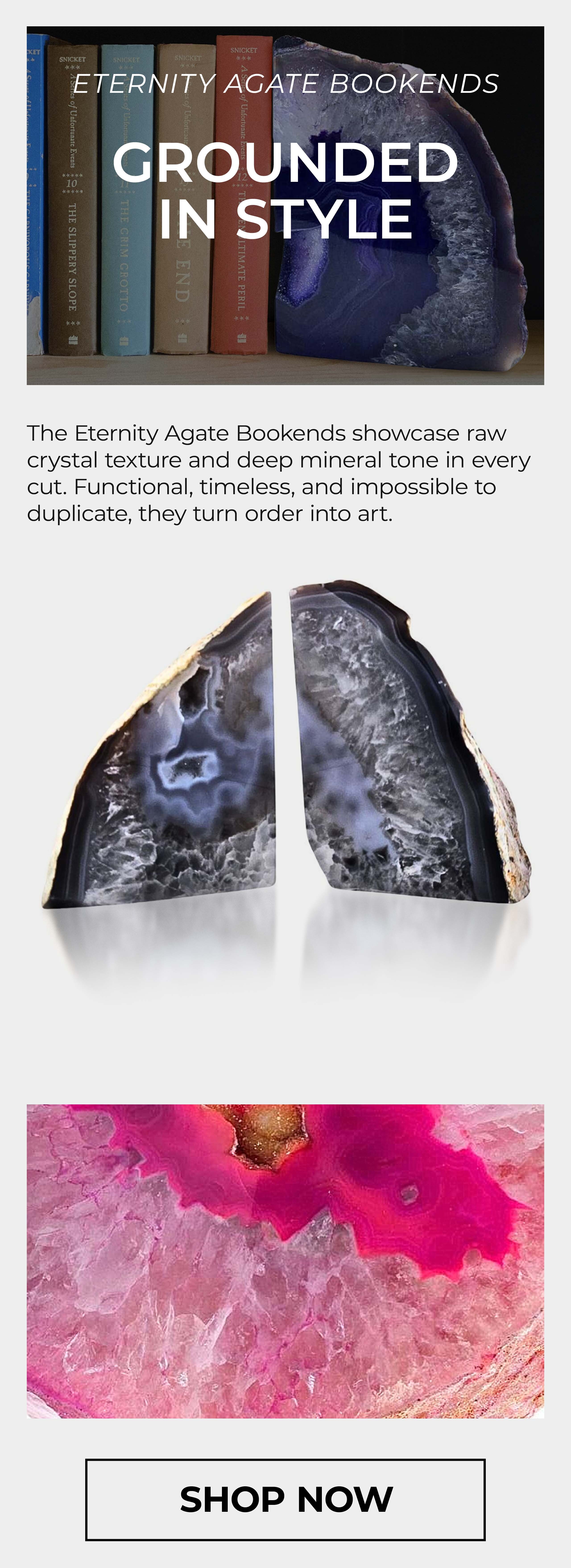 Eternity Agate Bookends