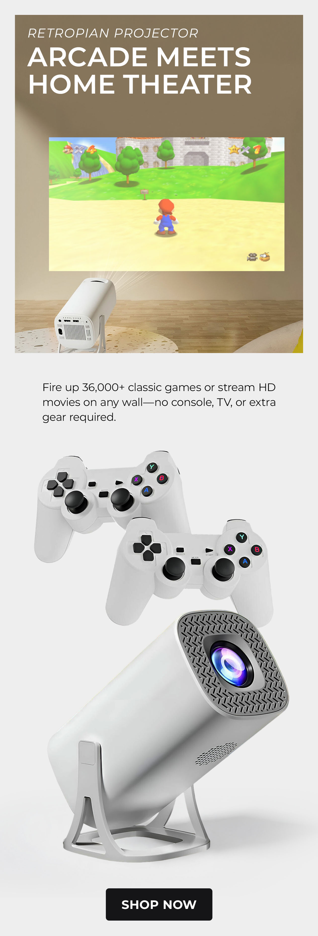 Retropian Game Night Projector