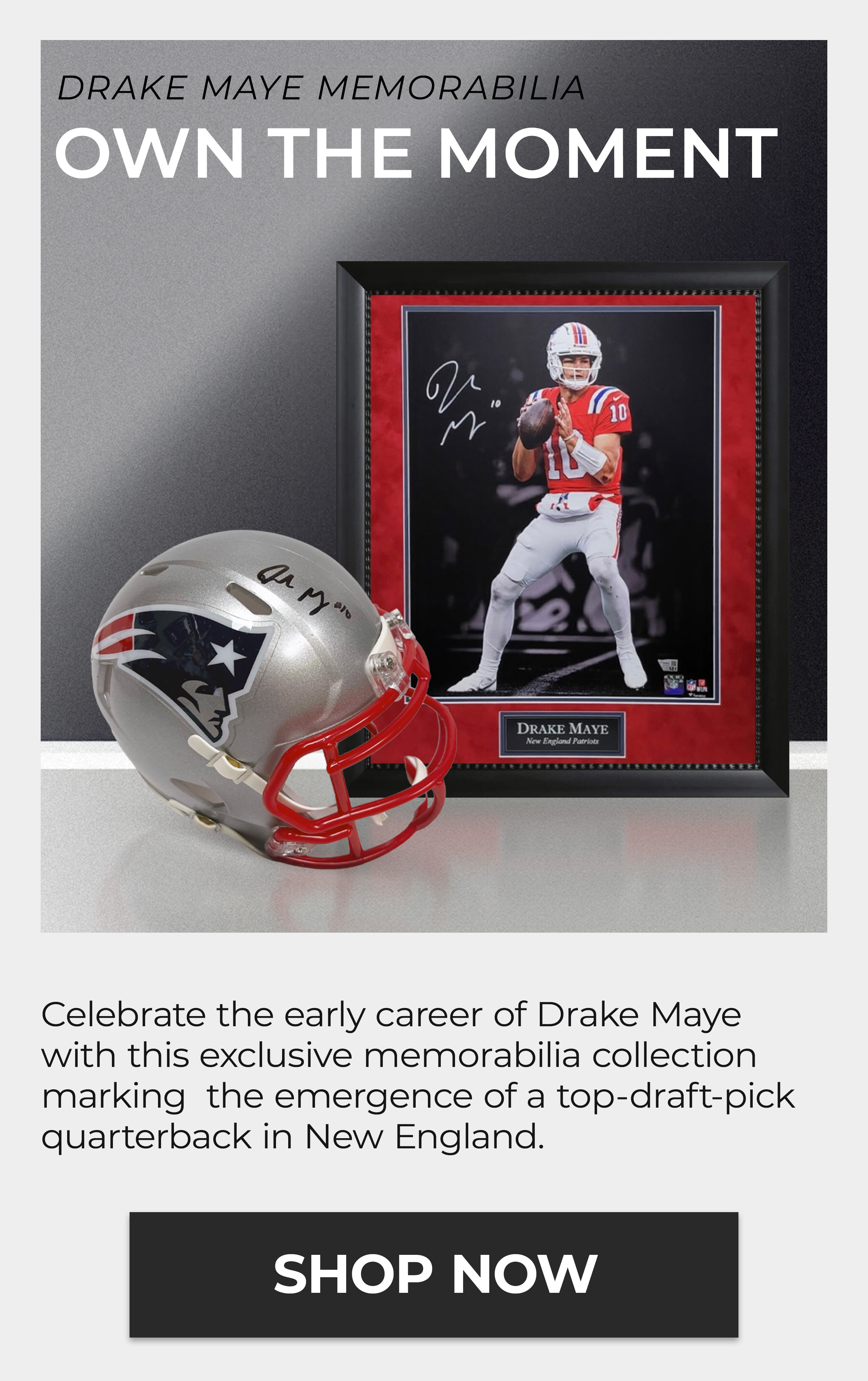 Drake Maye Memorabilia