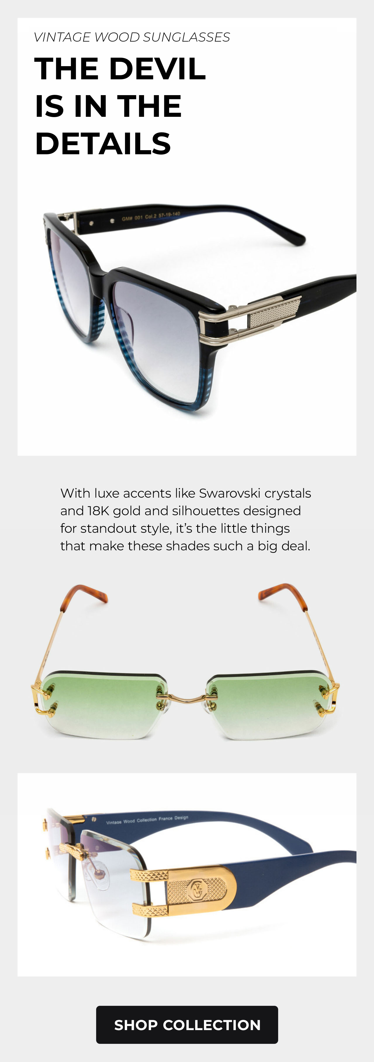 Vintage Wood Sunglasses