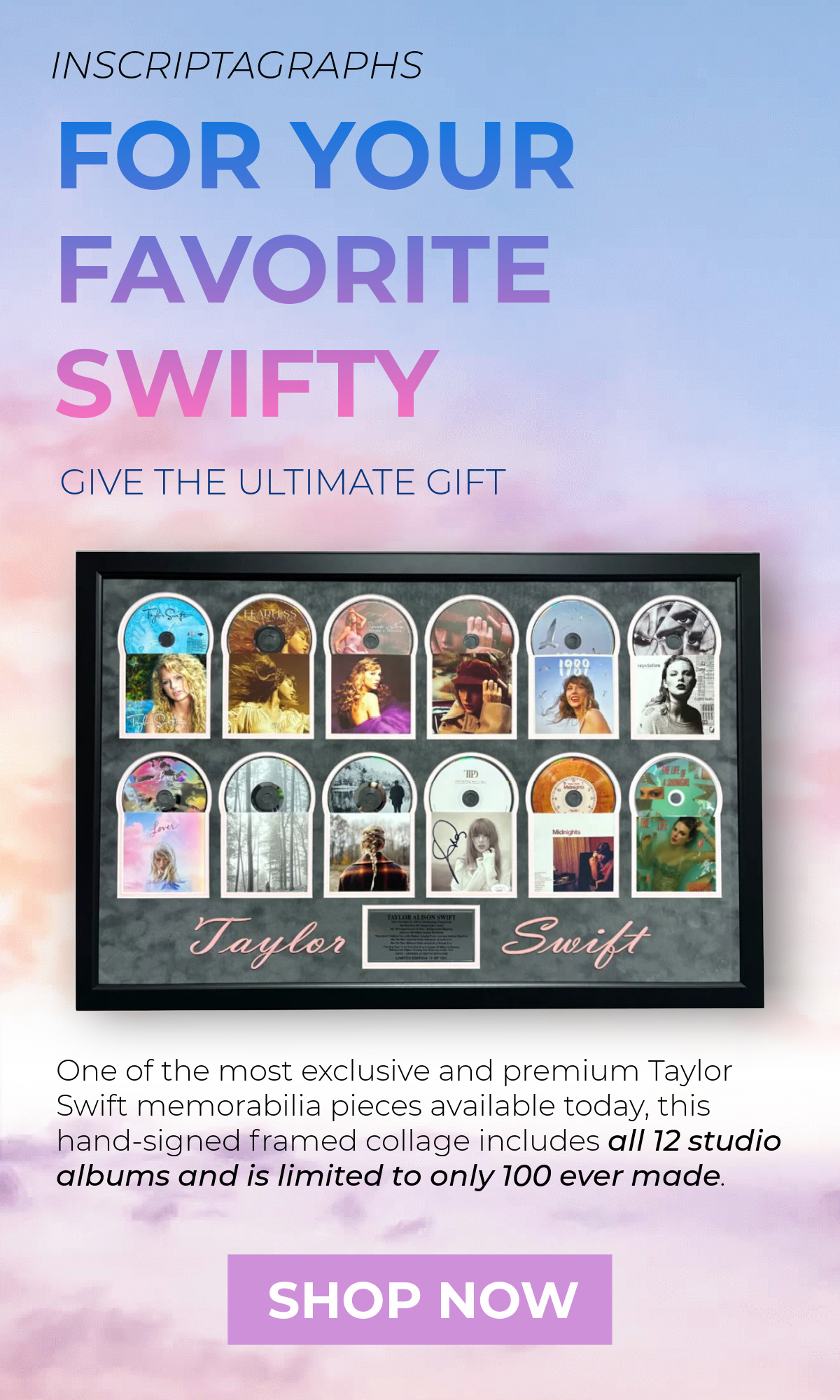 Taylor Swift 12 Album Display