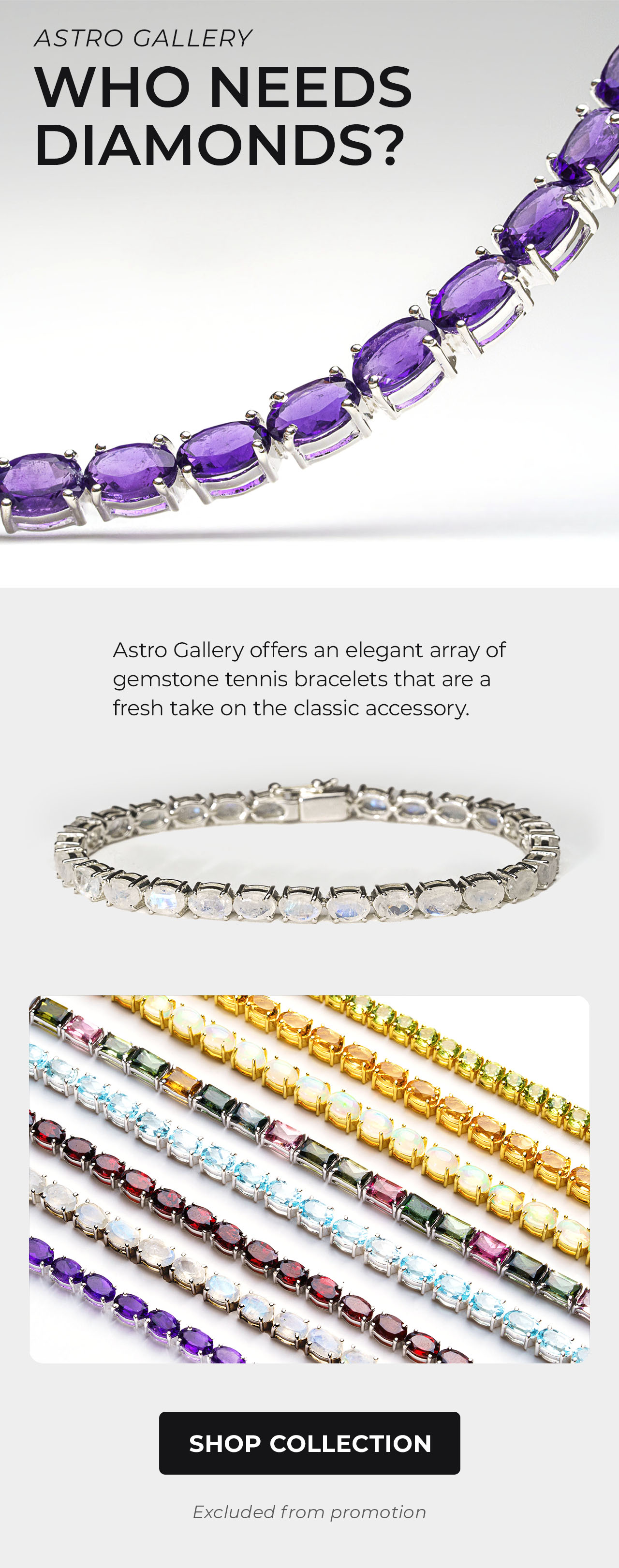 Astro Gallery Gemstone Tennis Bracelets