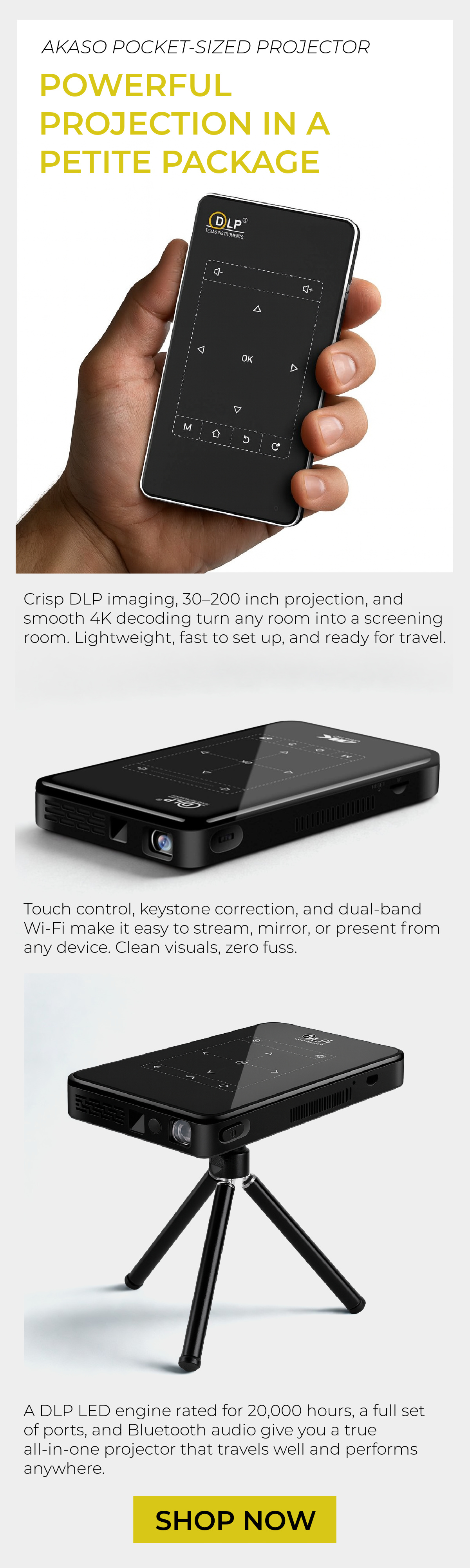 Akaso Pocket siezed Projector