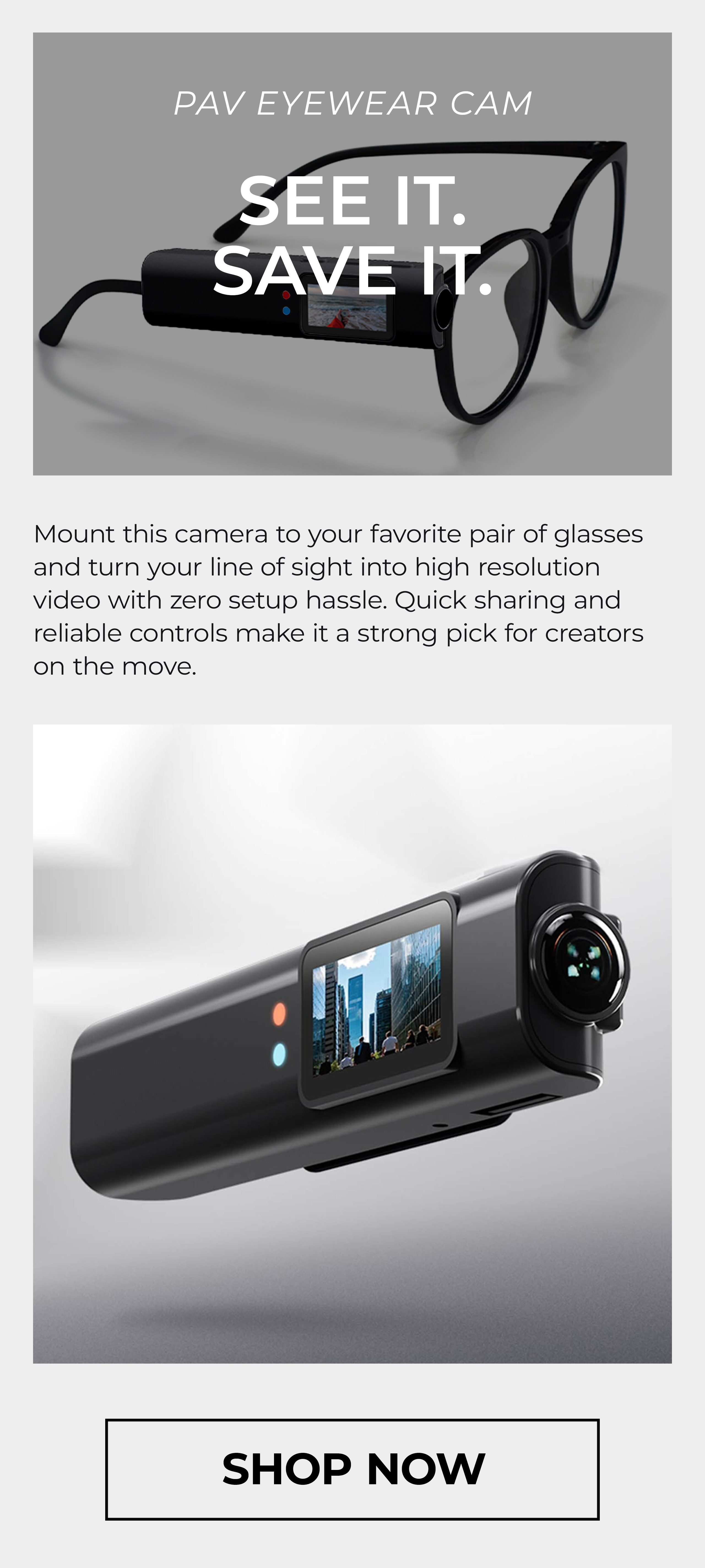 Wearable Eyewear Camera