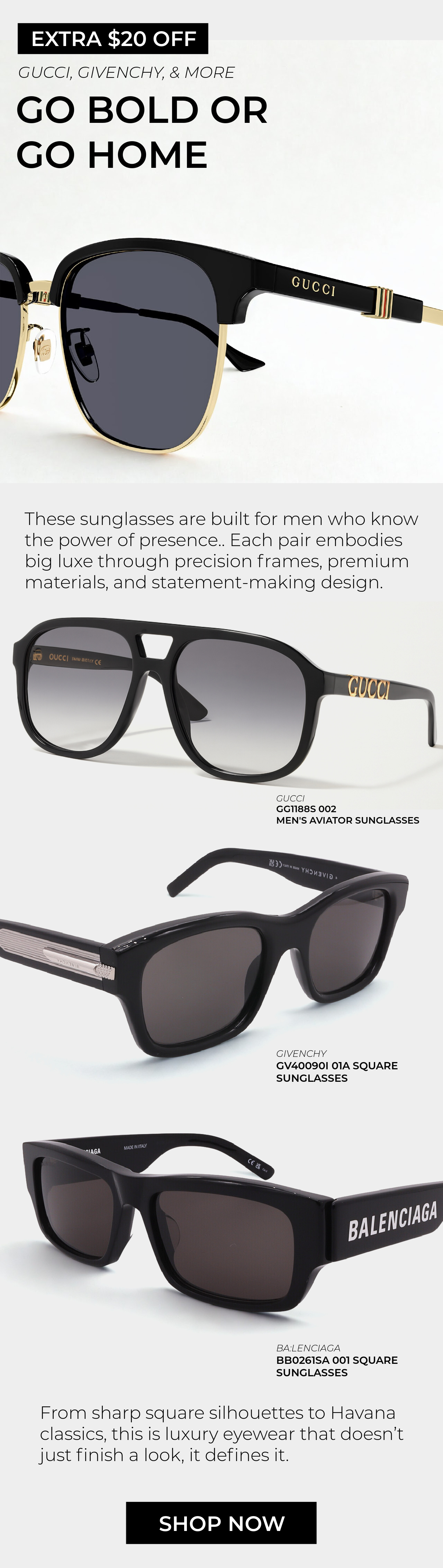 Designer Sunglasses For Him