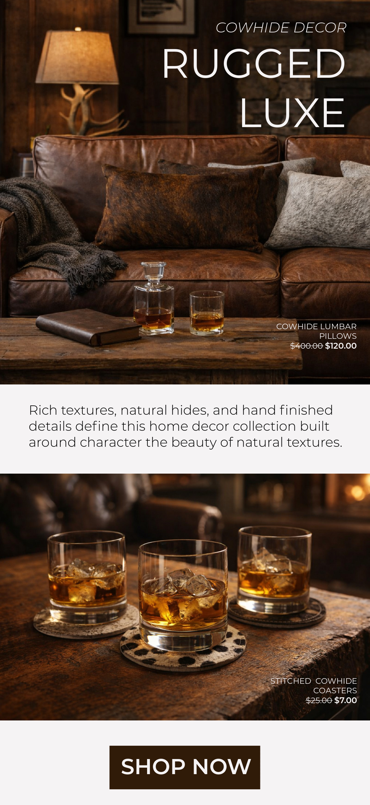 Leather Essentials Cowhide Decor