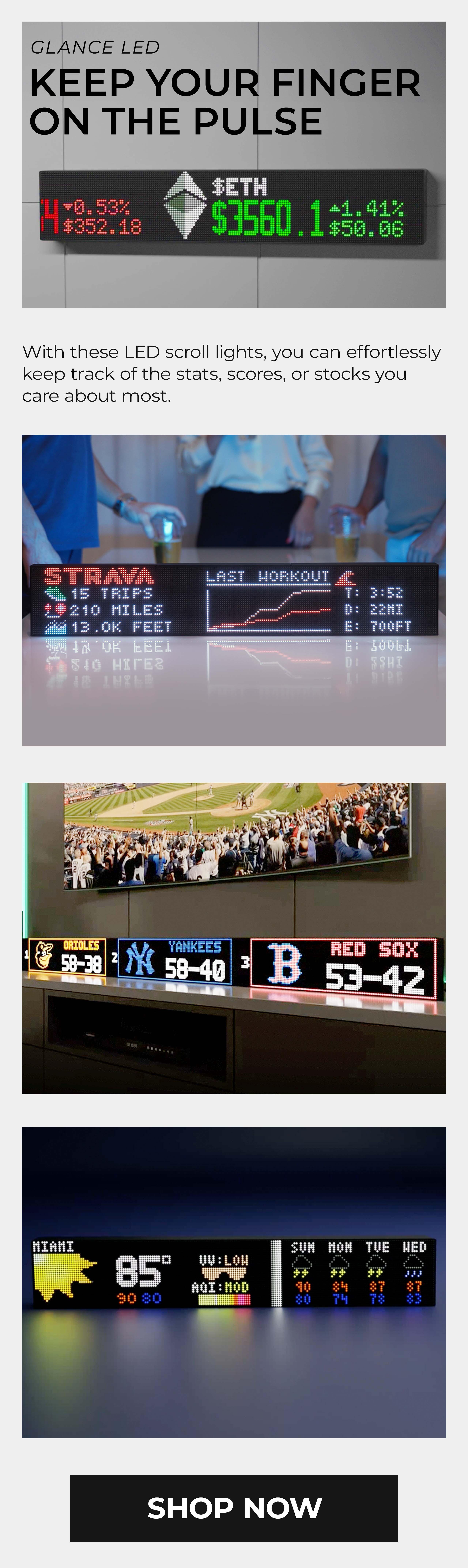 GLANCE LED STOCK TICKER