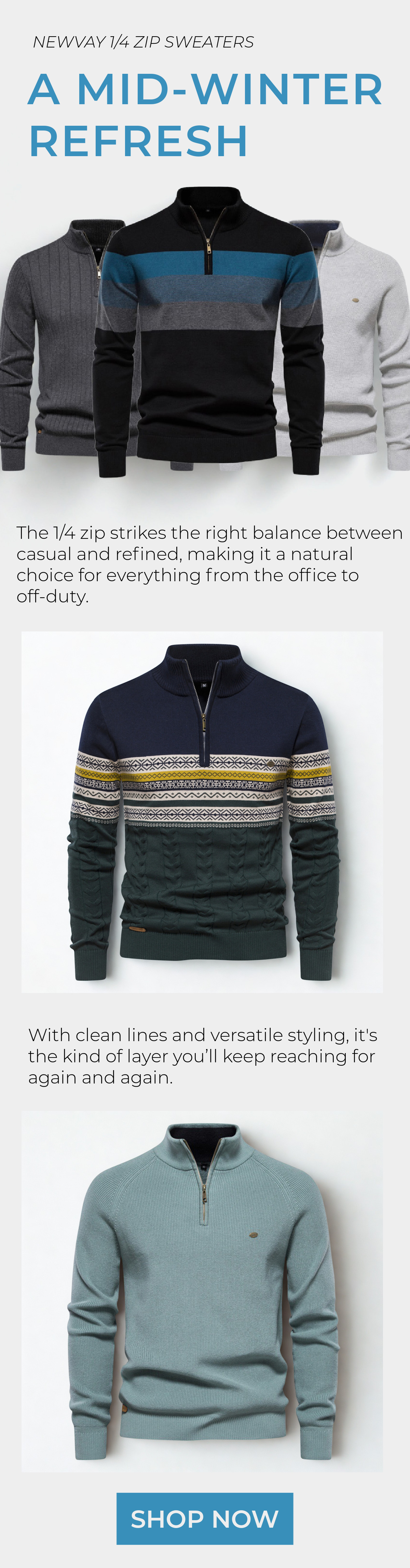 Newvay 1/4 zip Sweaters