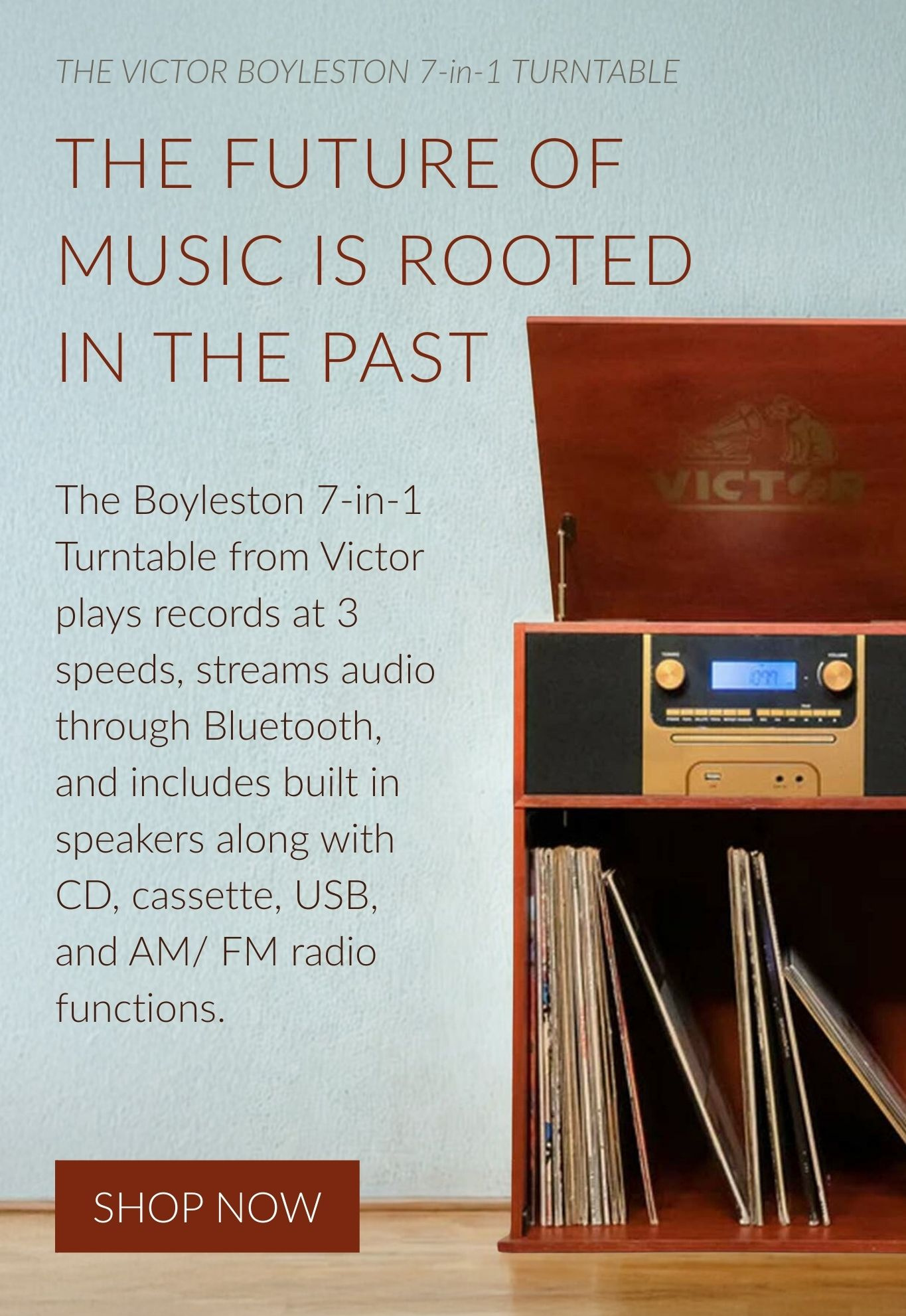 Victor Boyleston 7-in-1 Turntable