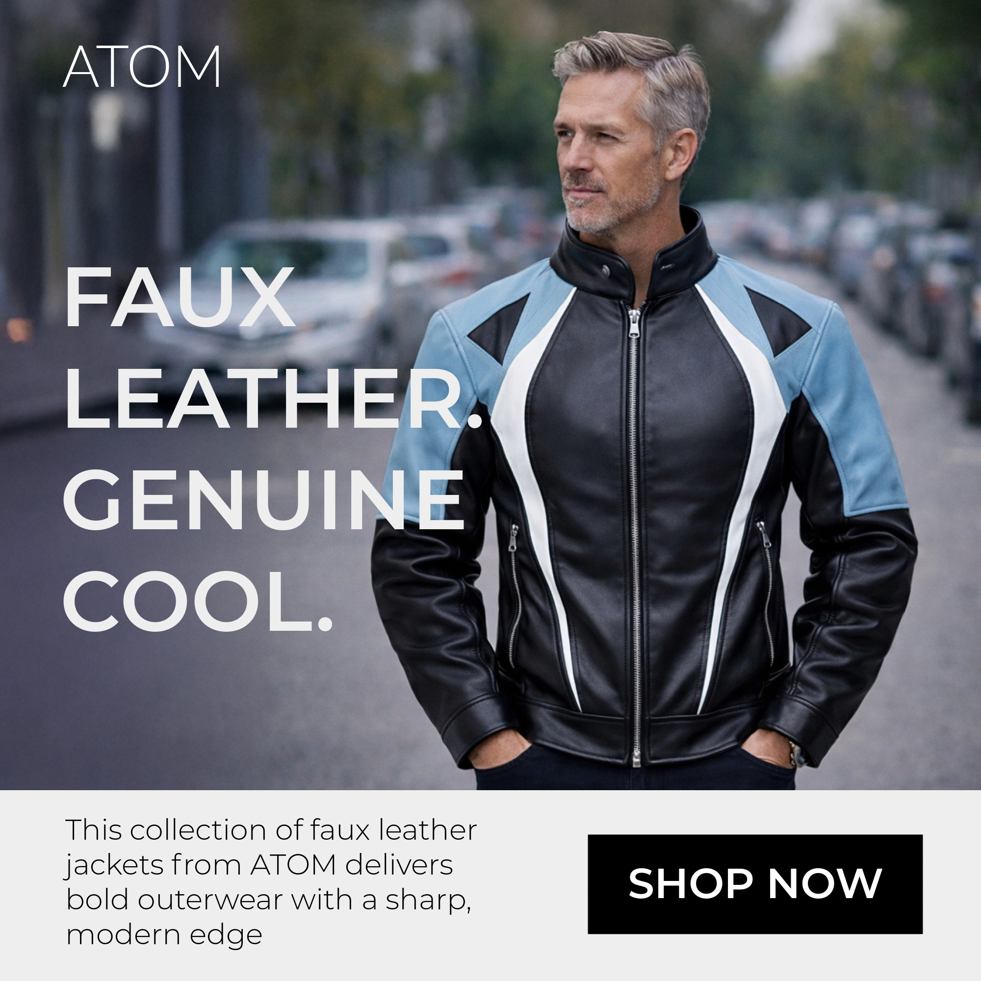 ATOM FAUX LEATHER JACKETS