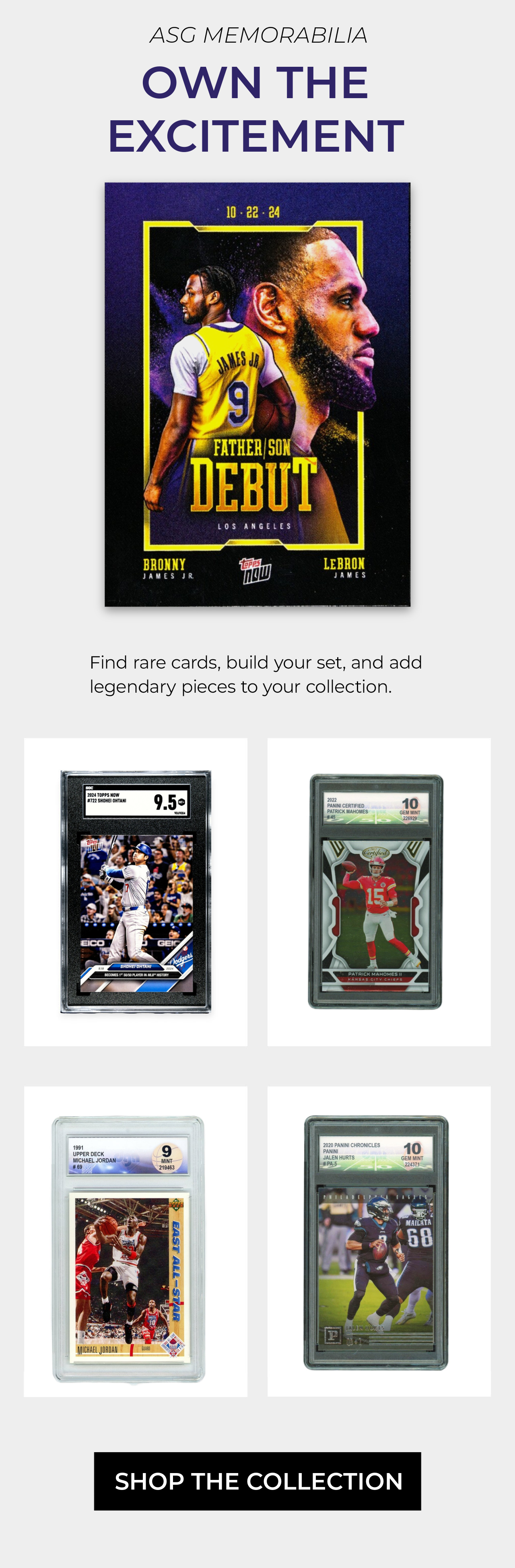 ASG Memorabilia Trading Cards
