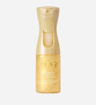 KOPARI BEAUTY GOLDEN SUNGLAZE SHEER BODY MIST SUNSCREEN SPF 30