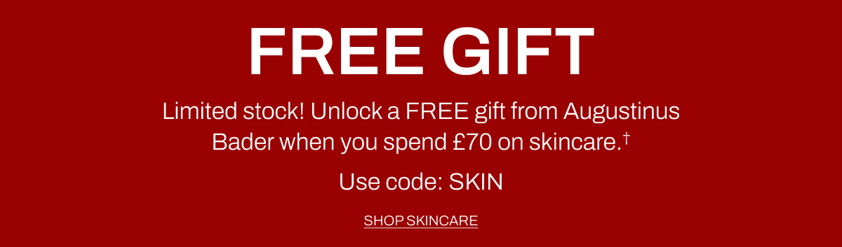 Free gift when you shop skincare