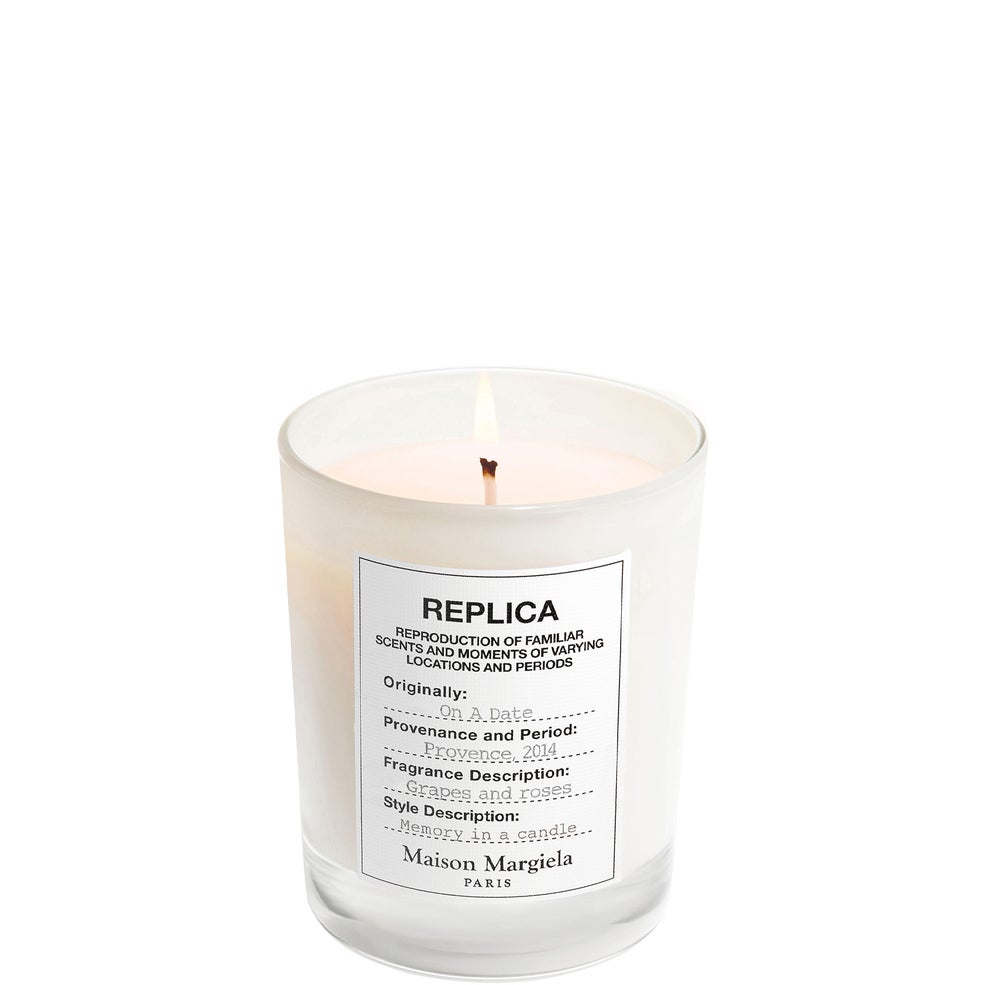 Replica on a Date Candle