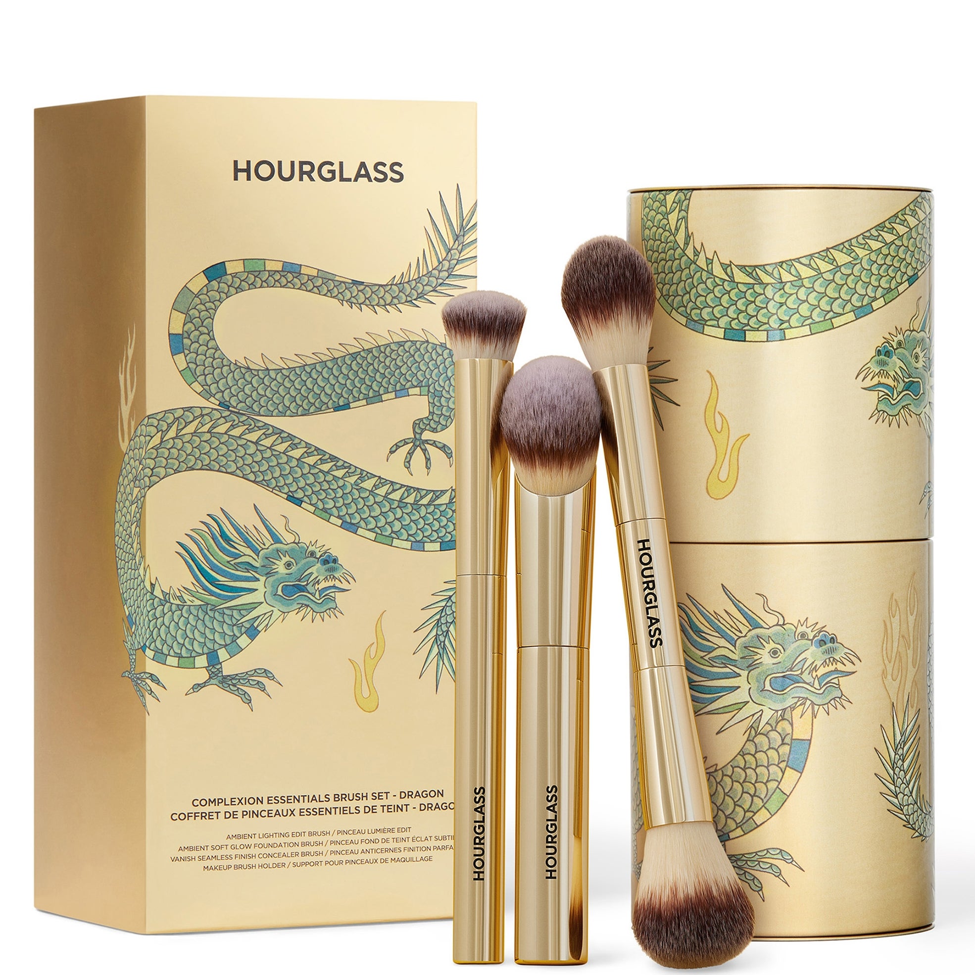 HOURGLASS TOOLS COMPLEXION ESSENTIALS BRUSH SET - DRAGON