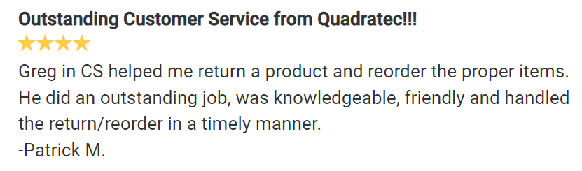 Outstanding Customer Service