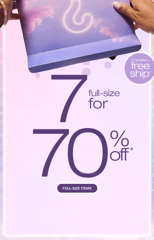 7 for 70% off