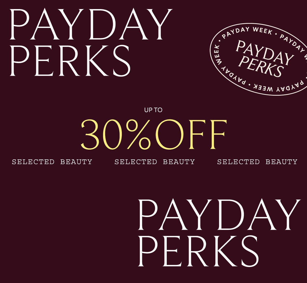 Up to 30 Percent Off