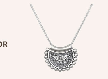 Mini Mandala Necklace Silver