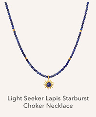 Light Seeker Lapis Starburst Choker Necklace