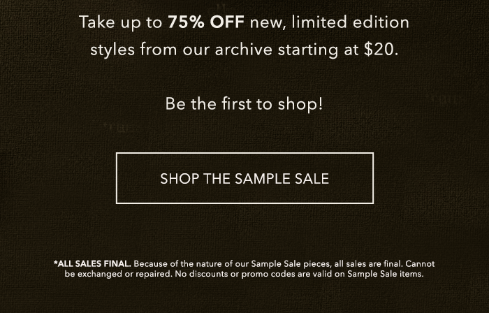 Shop Sample Sale