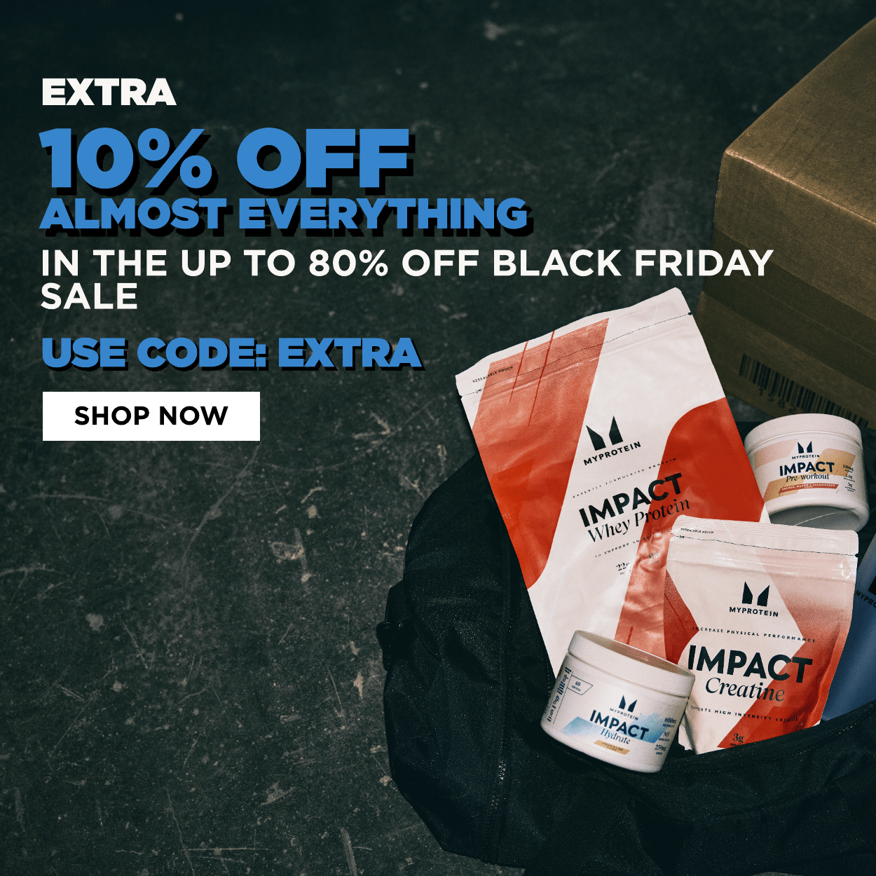 Extra 10% off almost everything in the up to 80% off Black Friday sale. Use code: EXTRA