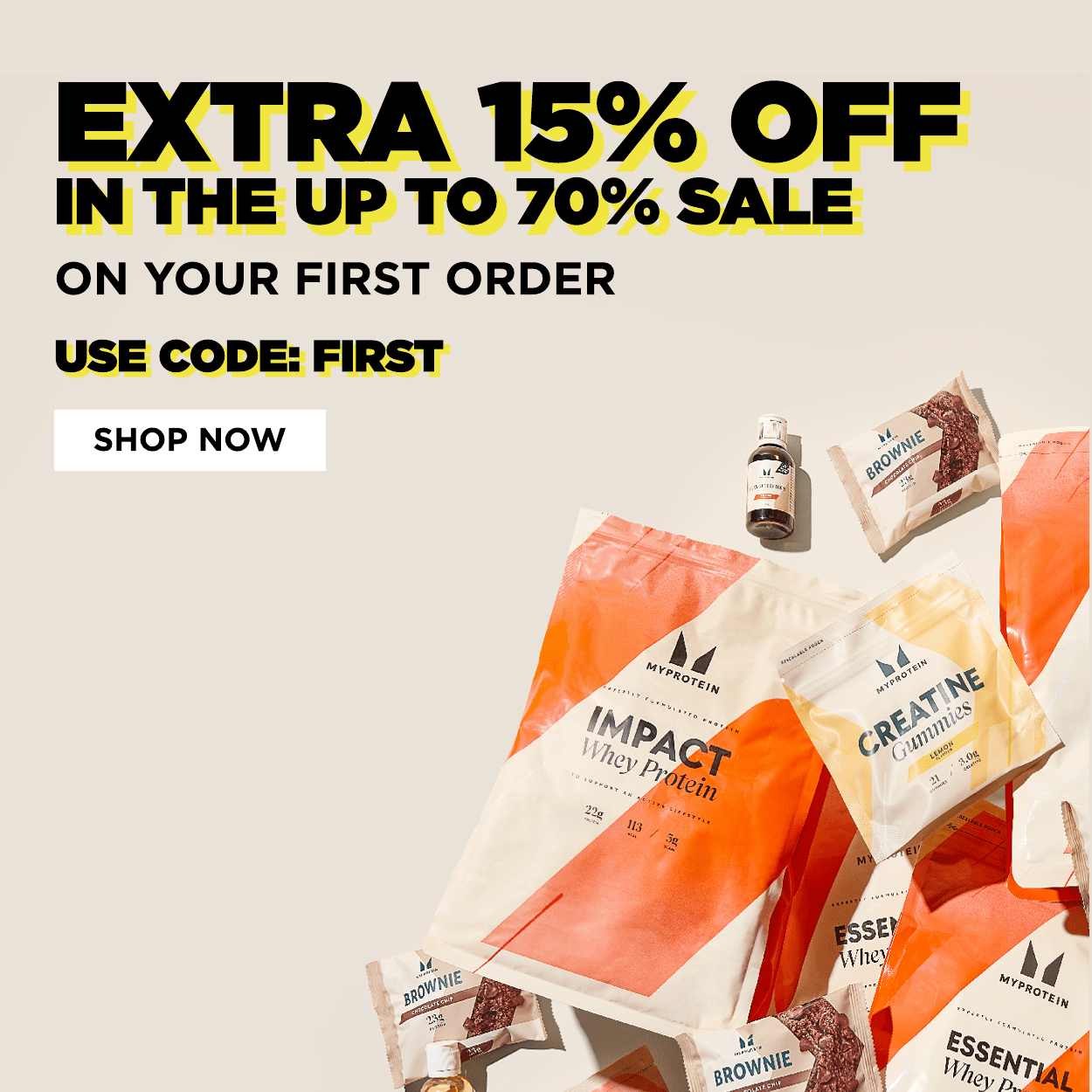 Extra 15% off on your first order, use code: FIRST